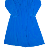 KAY BRANDON Womens Day Dress Blue Long Sleeve Long M