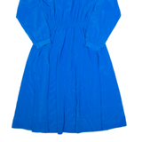 KAY BRANDON Womens Day Dress Blue Long Sleeve Long M