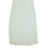 MICHAEL TAYLOR Womens Shift Dress Cream 90s Floral Sleeveless Long M