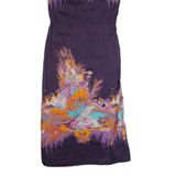 UP BEAT Womens Pencil Dress Purple Crazy Pattern Sleeveless Long S
