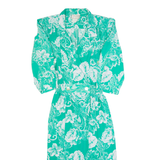 Christina Grant Womens Pencil Dress Green 90s Floral Long M