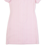 BLEECKER STREET Womens Day Dress Pink Striped Short Sleeve Knee Length M