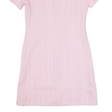 BLEECKER STREET Womens Day Dress Pink Striped Short Sleeve Knee Length M