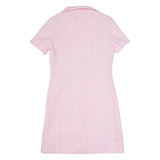 BLEECKER STREET Womens Day Dress Pink Striped Short Sleeve Knee Length M