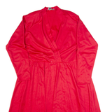 JEANNIE LURIE Womens A-Line Dress Red 90s Long Sleeve Long L