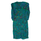 KWAI Womens Pencil Dress Green 90s Paisley Midi S