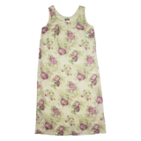 HELENE BLAKE Womens Shift Dress Green 90s Floral Sleeveless Long XL