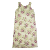 HELENE BLAKE Womens Shift Dress Green 90s Floral Sleeveless Long XL