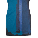 DKNY Womens Bodycon Dress Blue Sleeveless Knee Length M