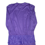 NINA RICK Womens Fit & Flare Dress Purple Long Sleeve Midi UK 14