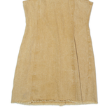 SADIE & SAGE Womens Pencil Dress Beige Denim Sleeveless Knee Length M