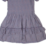 LUELLA Oversized Womens Fit & Flare Dress Purple Floral Knee Length UK 8