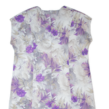 Womens Day Dress Grey Floral Short Sleeve Midi XL