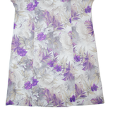 Womens Day Dress Grey Floral Short Sleeve Midi XL