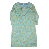 Womens Day Dress Cream 90s Floral Midi L