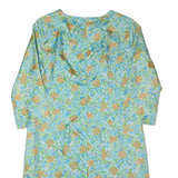 Womens Day Dress Cream 90s Floral Midi L
