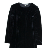 JESSICA HOLBROOK Womens A-Line Dress Black Velvet Long Sleeve Knee Length UK 8