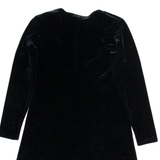 JESSICA HOLBROOK Womens A-Line Dress Black Velvet Long Sleeve Knee Length UK 8