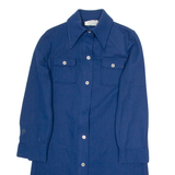 THE VILLAGER Womens Jacket Dress Blue Long Sleeve Knee Length UK 12