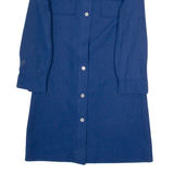 THE VILLAGER Womens Jacket Dress Blue Long Sleeve Knee Length UK 12