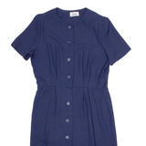 R&K Womens Shift Dress Blue Short Sleeve Knee Length UK 12