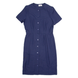 R&K Womens Shift Dress Blue Short Sleeve Knee Length UK 12