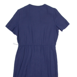 R&K Womens Shift Dress Blue Short Sleeve Knee Length UK 12