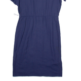 R&K Womens Shift Dress Blue Short Sleeve Knee Length UK 12