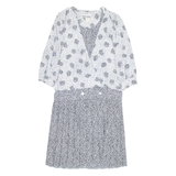 PERCEPTIONS Womens A-Line Dress Black Crazy Pattern Long Sleeve Knee Length S