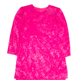 BOSTON MAID Womens A-Line Dress Pink Long Sleeve Midi UK 14