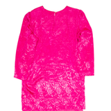 BOSTON MAID Womens A-Line Dress Pink Long Sleeve Midi UK 14