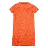 Womens Shift Dress Red Floral Short Sleeve Midi M