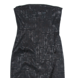 ELLE Womens Slip Dress Black Sleeveless Short L