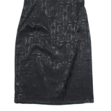 ELLE Womens Slip Dress Black Sleeveless Short L