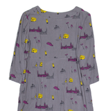 BODEN Yellow Bus Womens Fit & Flare Dress Green Crazy Pattern Knee Length UK 10