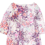 MONSOON Womens Shift Dress Pink Floral Short Sleeve Knee Length UK 12