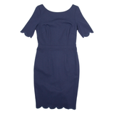 BODEN Womens Pencil Dress Blue Short Sleeve Knee Length UK 10