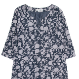 BODEN Womens A-Line Dress Blue Floral Long Sleeve Knee Length UK 10