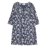 BODEN Womens A-Line Dress Blue Floral Long Sleeve Knee Length UK 10