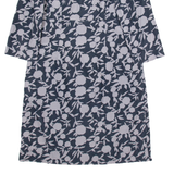 BODEN Womens A-Line Dress Blue Floral Long Sleeve Knee Length UK 10