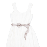 MONSOON Lace Bow Occasion Wear Womens Fit & Flare Dress White Knee Length UK 12