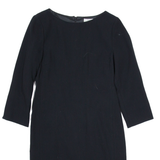 LK BENNETT Womens Shift Dress Black Wool Knee Length UK 10