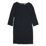 LK BENNETT Womens Shift Dress Black Wool Knee Length UK 10