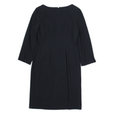 LK BENNETT Womens Shift Dress Black Wool Knee Length UK 10