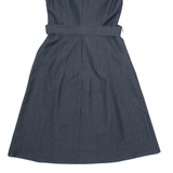 PHASE EIGHT Womens A-Line Dress Blue Short Sleeve Midi UK 8