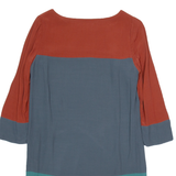 BODEN Womens Shift Dress Blue Colourblock Long Sleeve Knee Length UK 8