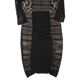 PHASE EIGHT Lace Womens Bodycon Dress Black Long Sleeve Knee Length L