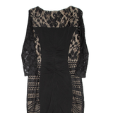 PHASE EIGHT Lace Womens Bodycon Dress Black Long Sleeve Knee Length L