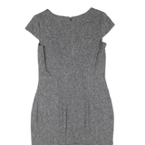 HOBBS LONDON Womens Pencil Dress Grey Wool Short Sleeve Knee Length M