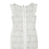 MINT VELVET Womens Pencil Dress White Sleeveless Knee Length M